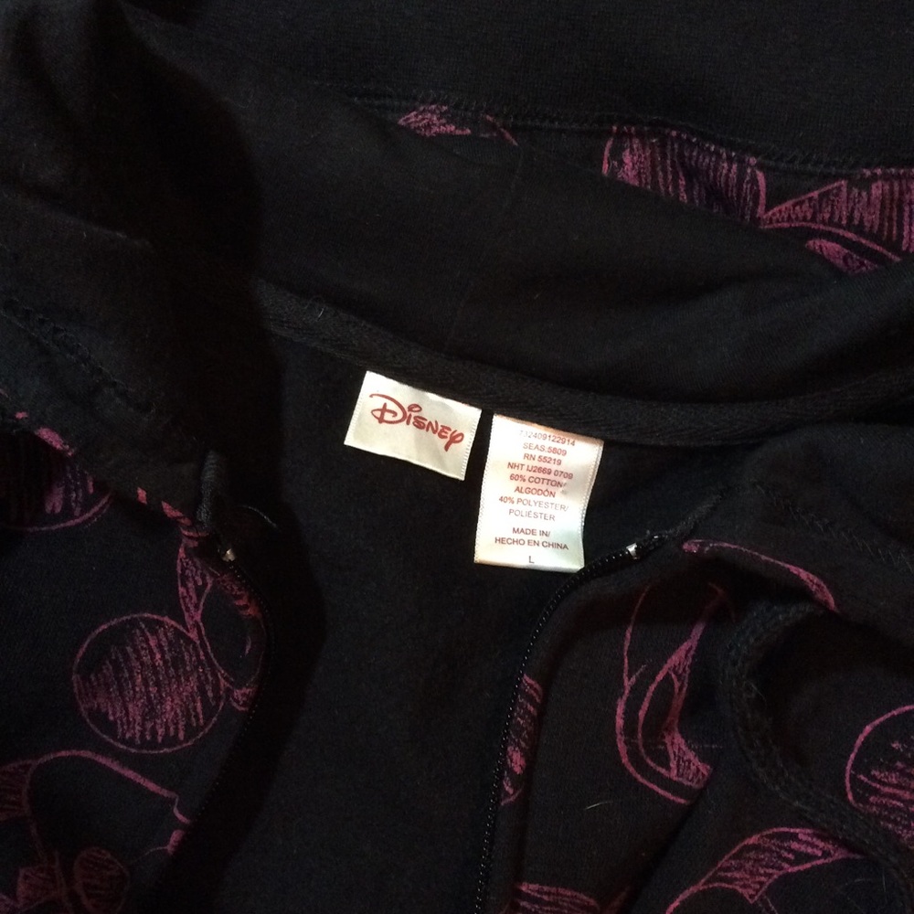 SOLD Disney Soft Zip Up Hoodie Mickey Mouse - Picture 7 of 8